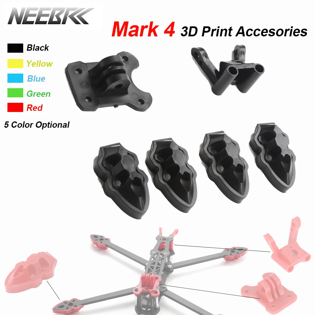 3D Printed Drone Part - อะไหล่โดรน Neebrc RC Quadcopter FPV แบบพิมพ์