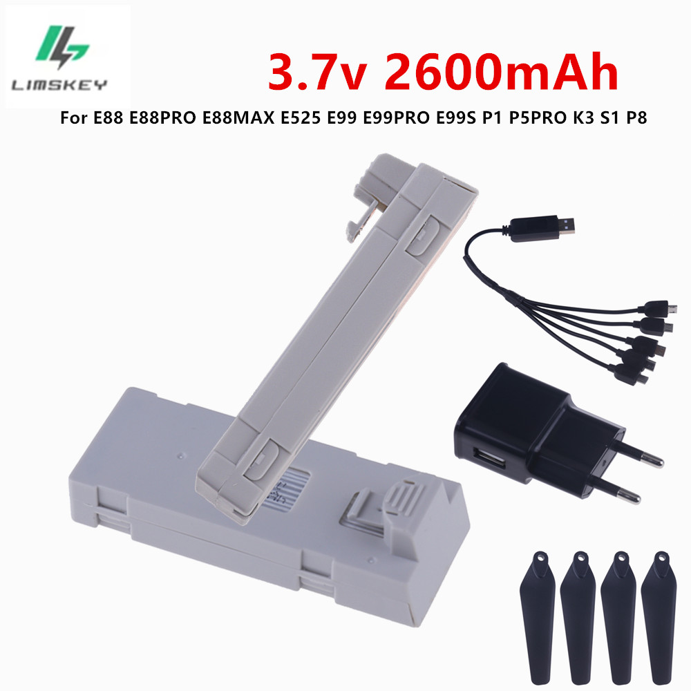 แบตเตอรี่ 3.7V สำหรับ E88 E88P - Drone Rc E88 Pro บทวิจารณ์และราคา