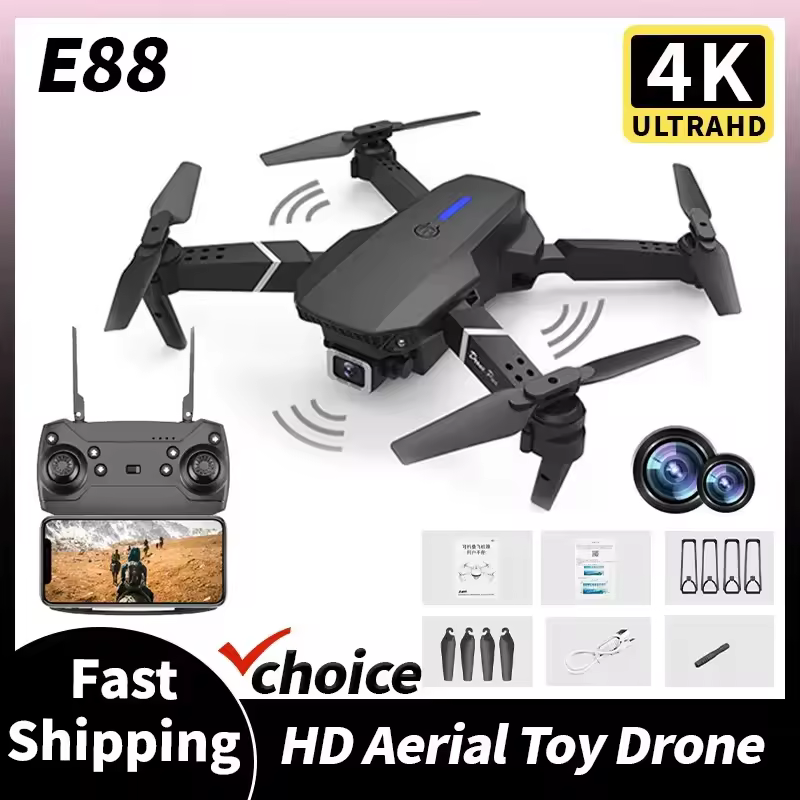 โดรน E88 Pro RC รุ่นใหม่ ปี 20 - Drone Rc E88 Pro บทวิจารณ์และราคา